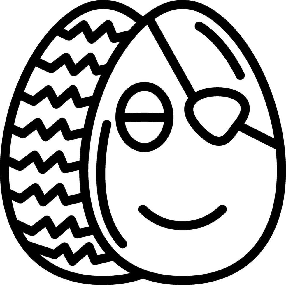 Pirate Face Easter Egg Icon vector