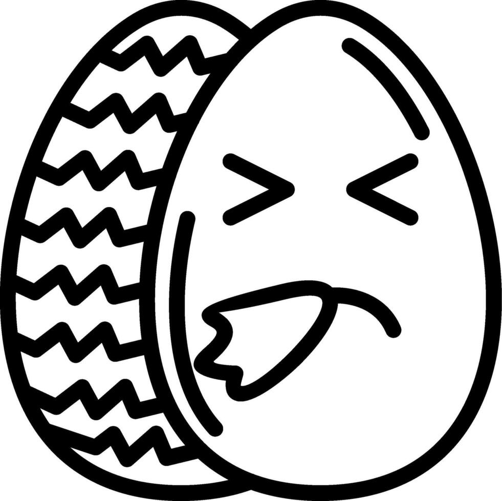 Sneezing Face Easter Egg Emotion vector