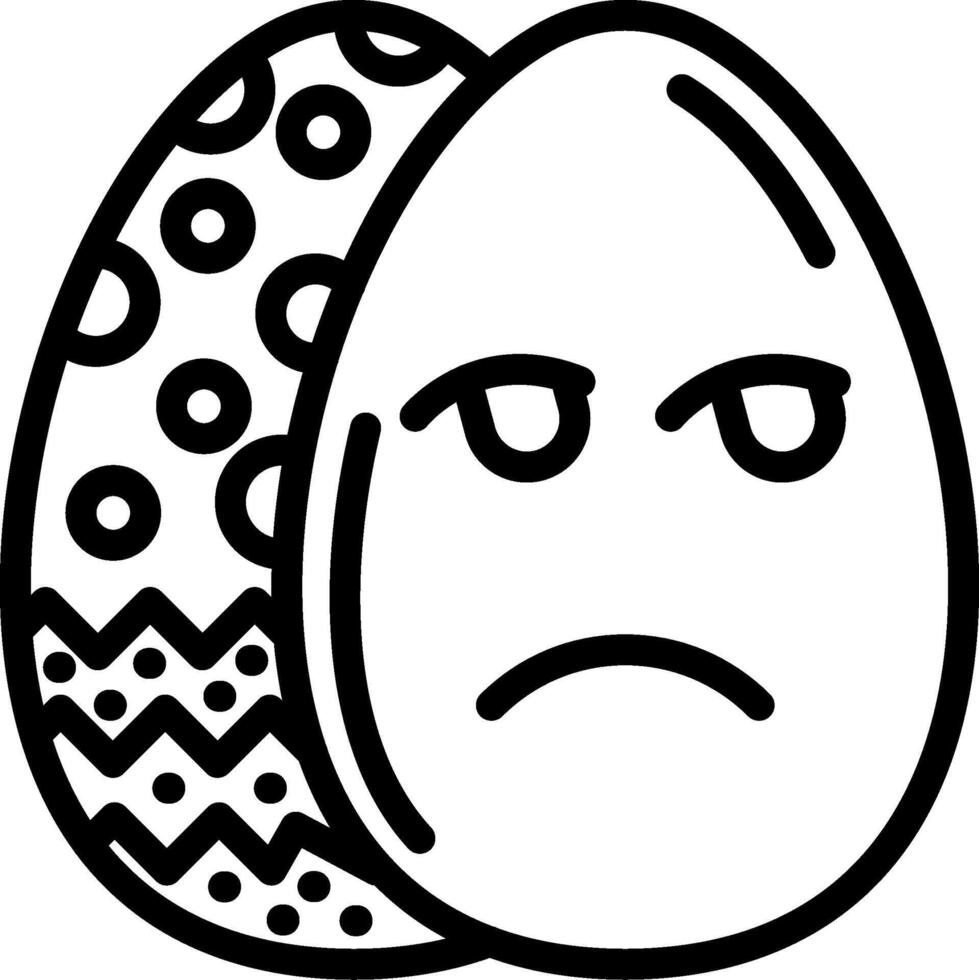 Unamused Face Easter Egg Style vector