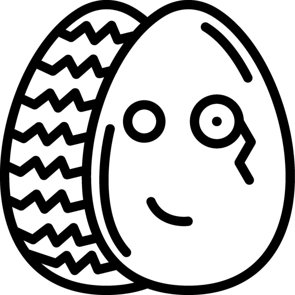 Monocle Eye Easter Egg Icon vector