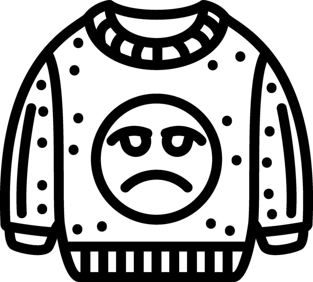 Sad Face Aesthetic Sweatshirt vector