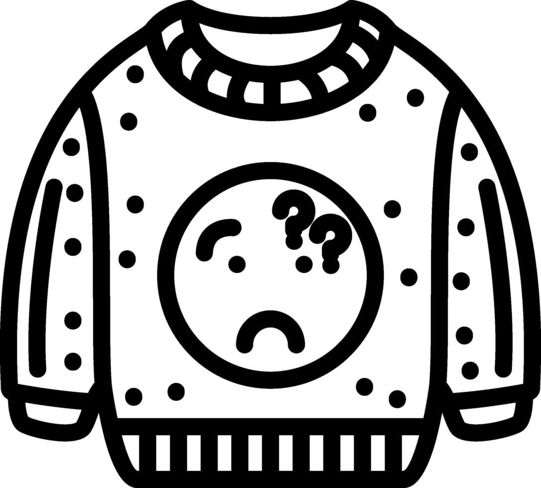 Thinking Emoji Style Sweatshirt vector
