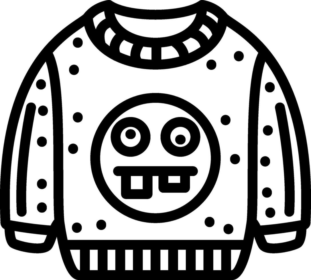 Ugly Expression Emoji Sweatshirt vector