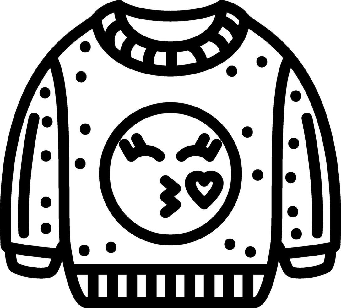 Kiss Face Expression Sweatshirt vector