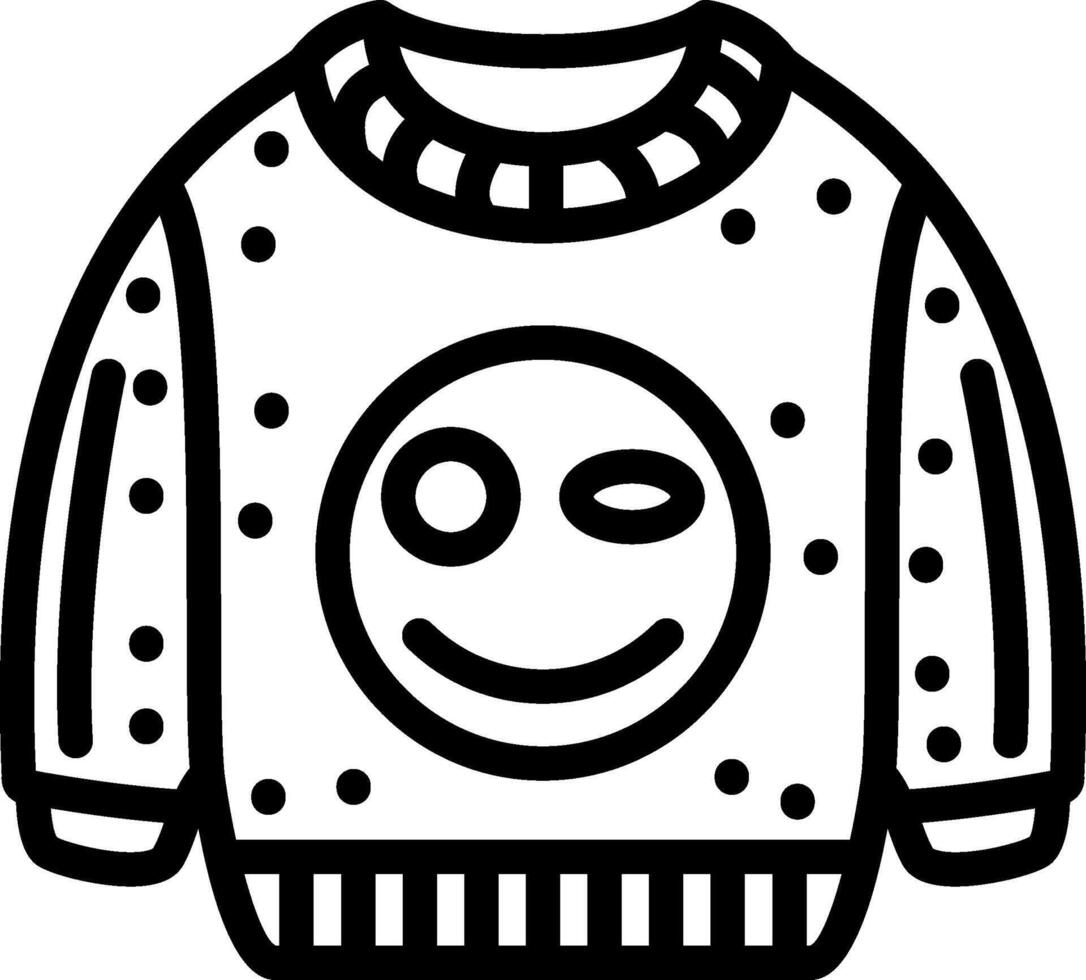 Flirty Wink Emoji Sweatshirt vector