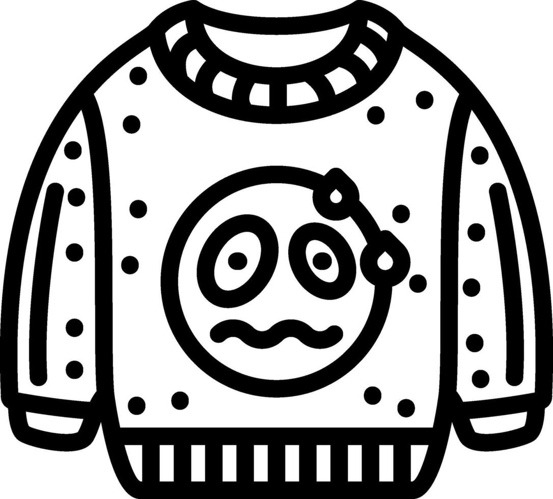 Nervous Sweat Emoji Sweatshirt vector
