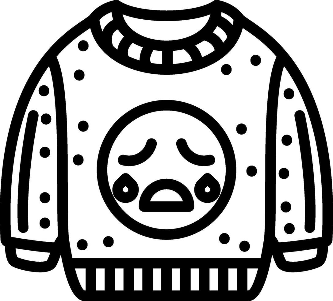 Sweating Face Emoji Sweatshirt vector