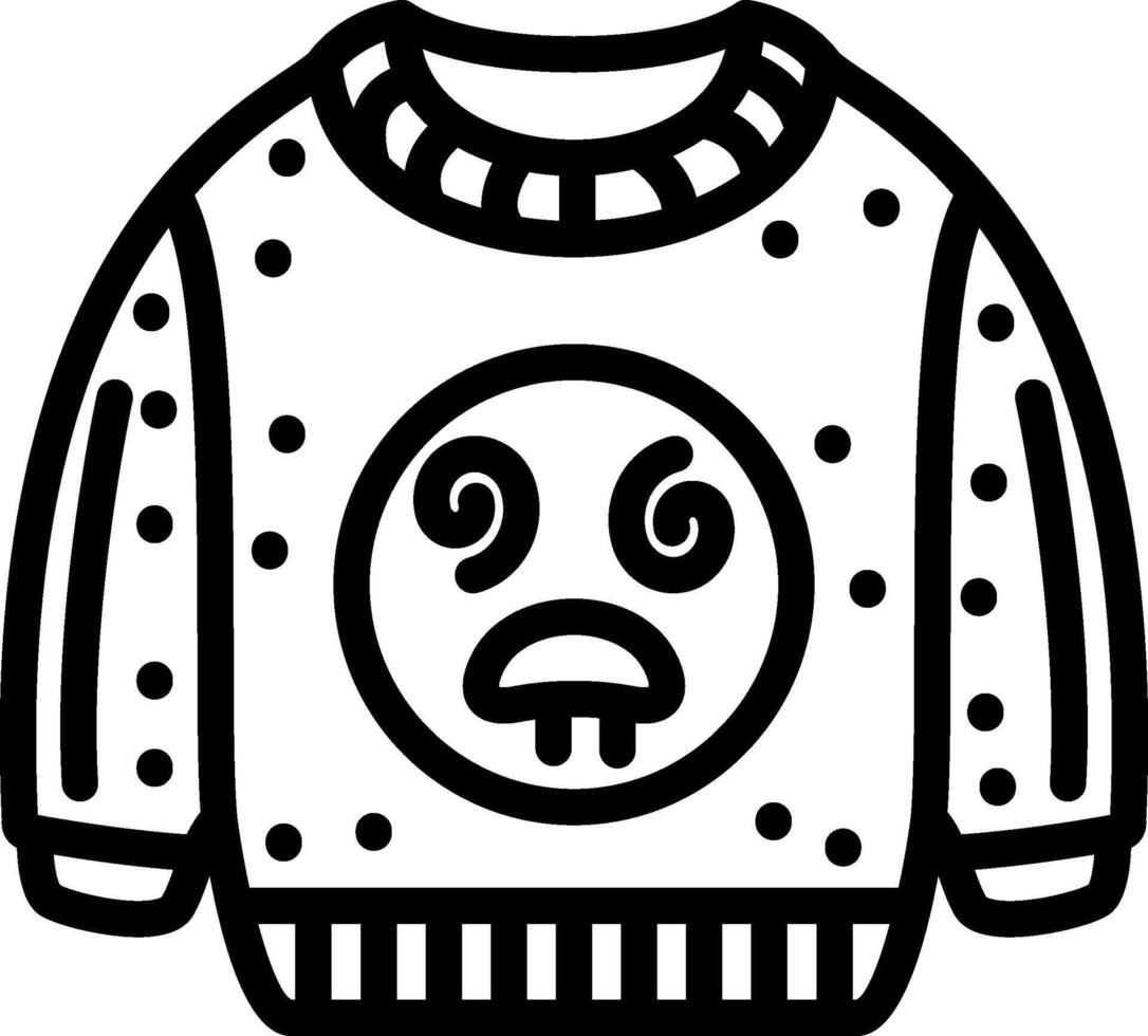 Dazed Emoji Art Sweatshirt vector