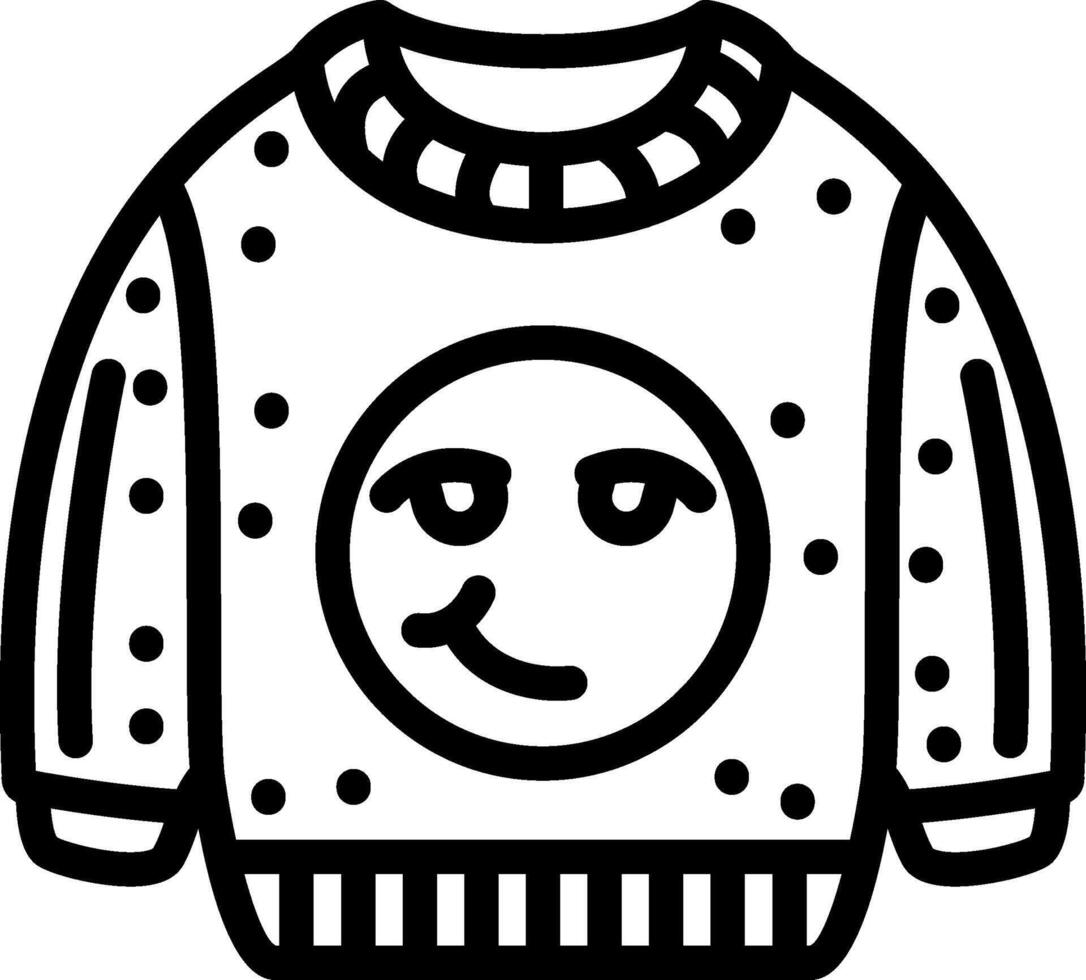 Wry Smile Emoji Sweatshirt vector