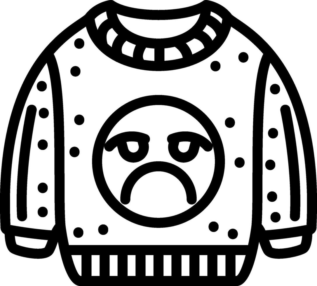 Pouting Angry Expression Sweatshirt vector
