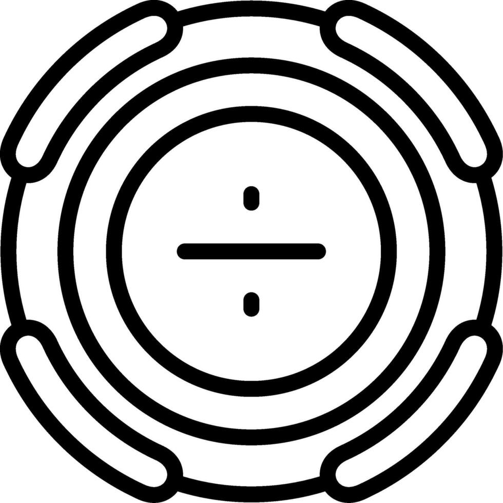 Divide Math Slash Icon vector