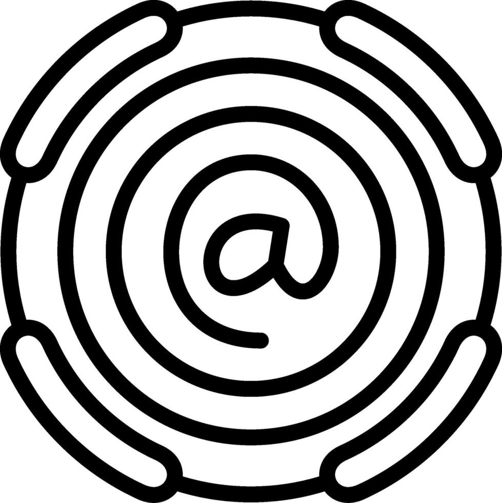 At Symbol Email Sign Icon vector