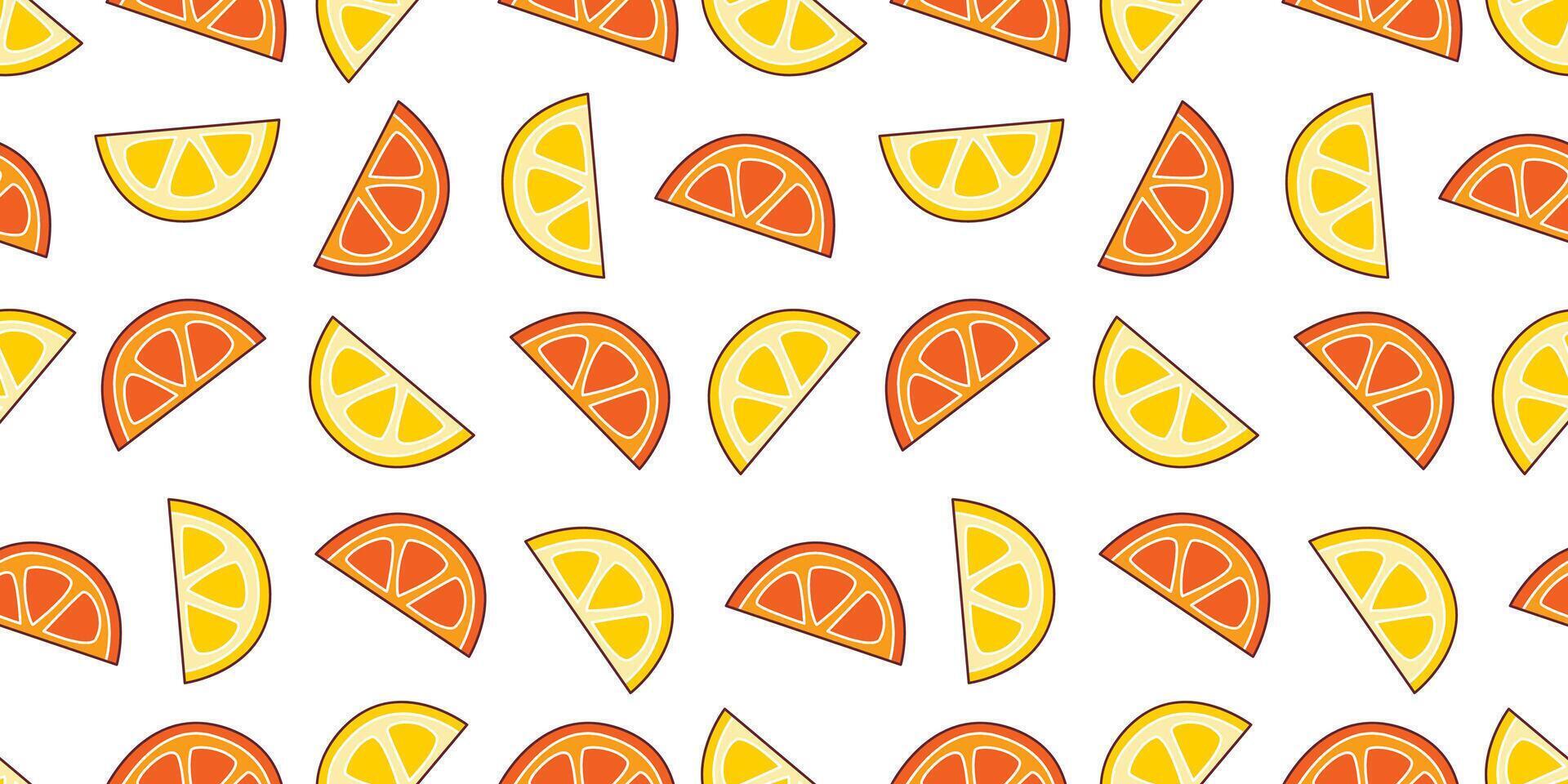 Lemon and orange marmalade slices seamless pattern vector