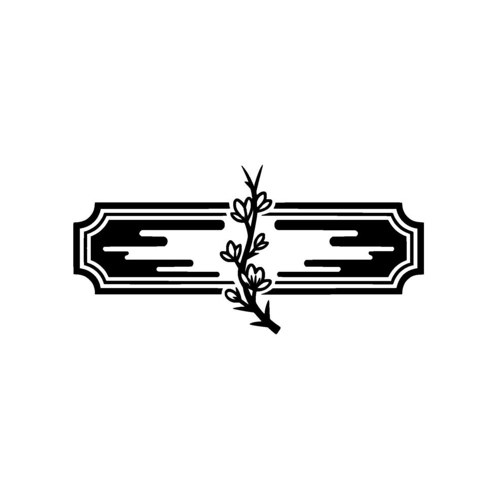 Minimalist Japanese-Inspired with Cherry Blossoms. vector