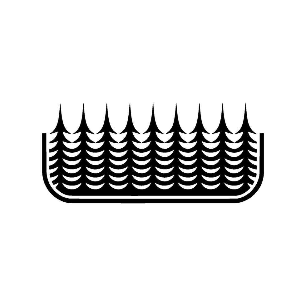 Minimalist Forest in Black and White. vector