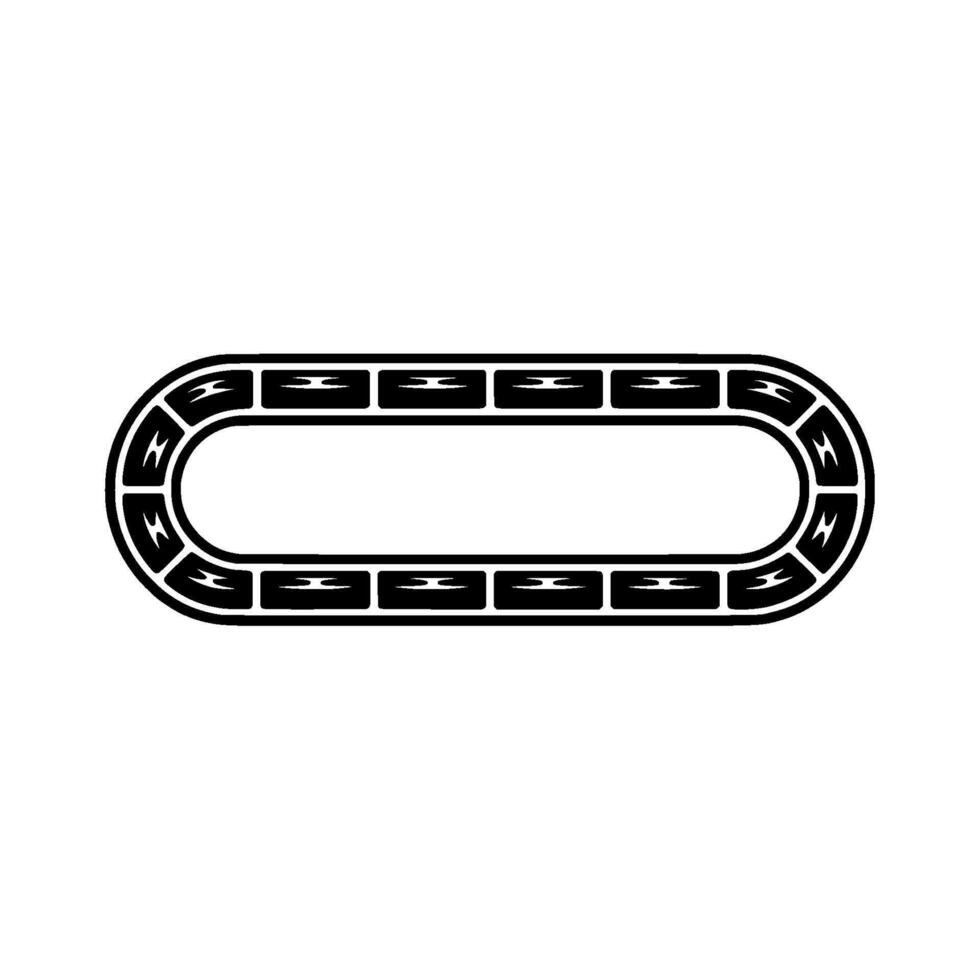Abstract Oval in Black and White Minimalist , Illustration. vector