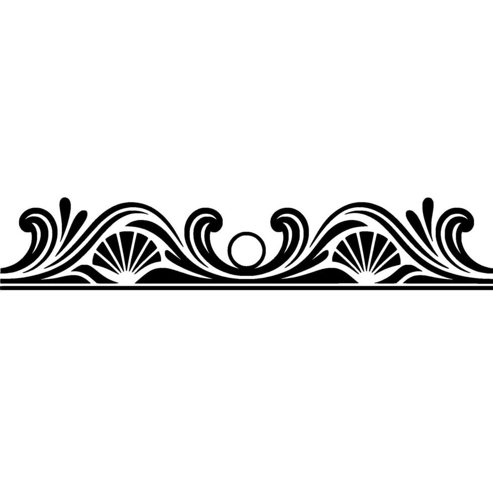 Elegant Ornamental Border with Pearl. vector
