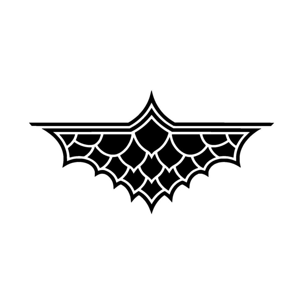 Abstract Geometric Ornament Black White Symmetry. vector