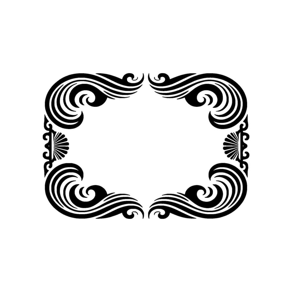 Elegant Art Deco Frame on White Background. vector