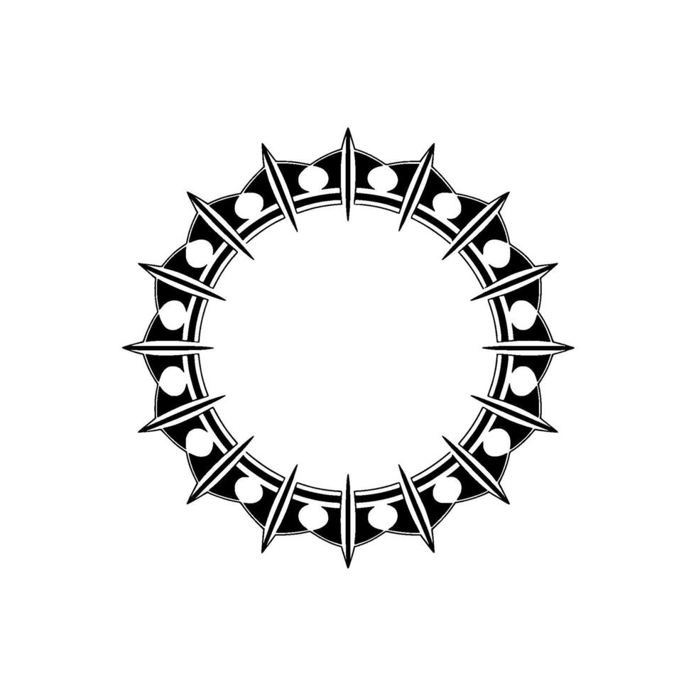 Circular Ornamental Black White - Abstract, Geometric, Decorative. vector