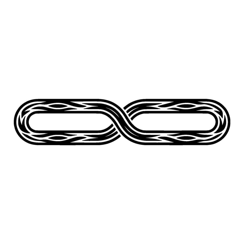 Minimalist Infinity Symbol Black White Geometric. vector
