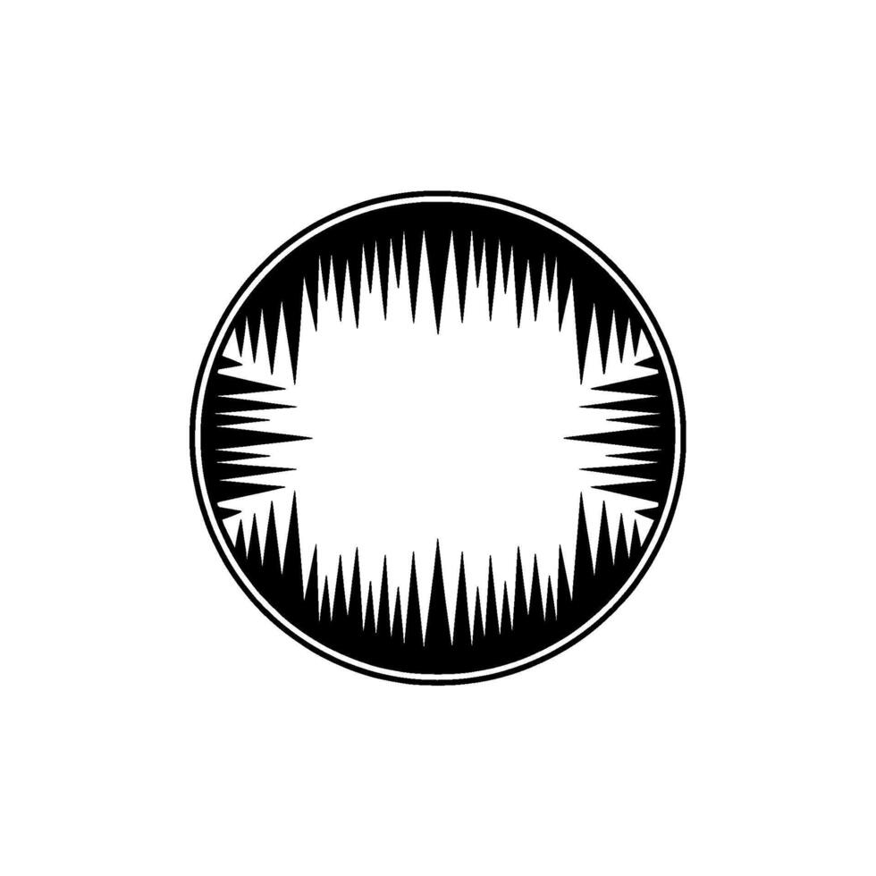 Abstract Geometric Circle with Jagged Edges - Minimalist. vector