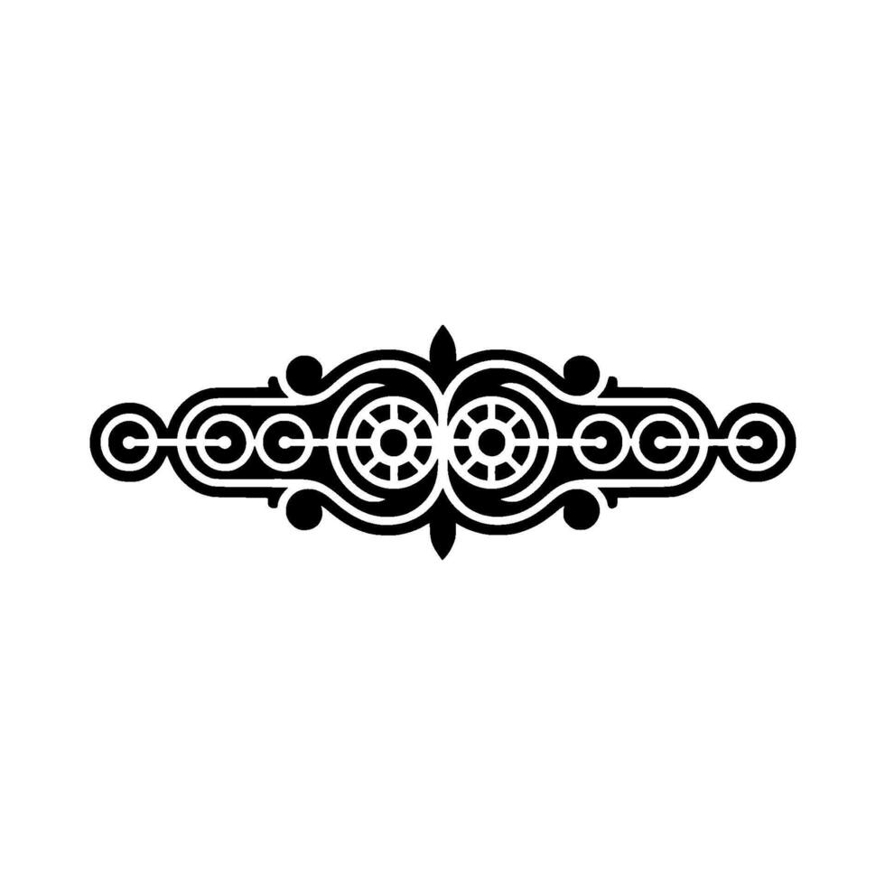 Black Ornamental Divider , Elegant Element. vector
