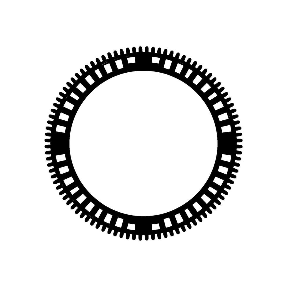 Circular Railroad Track - Minimalist. vector