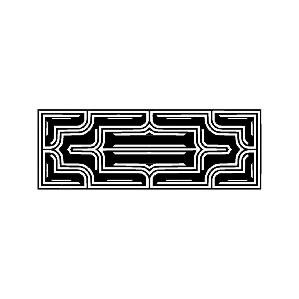 Art Deco Inspired Geometric Ornament on White Background. vector