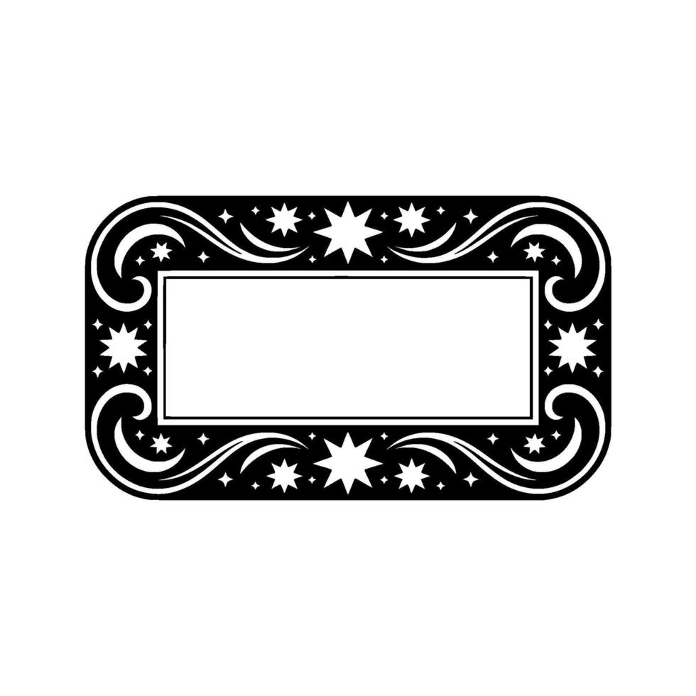 Elegant Starburst Frame with Blank Space for Text, Decorative. vector