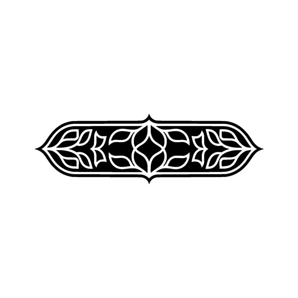 Decorative Black White Floral Border on Gradient Background. vector