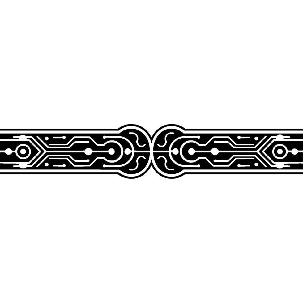 Abstract Circuit Board Element on White, Tech Background. vector