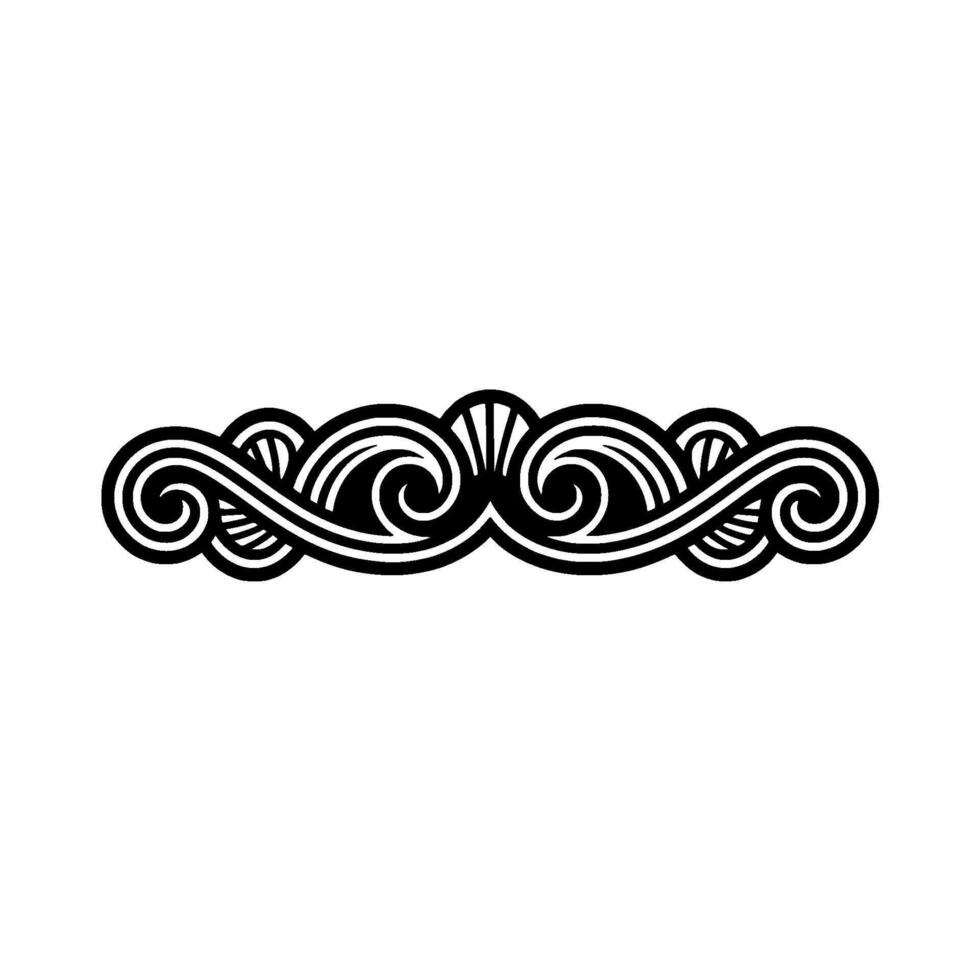 Elegant Black and White Decorative Ornament. vector