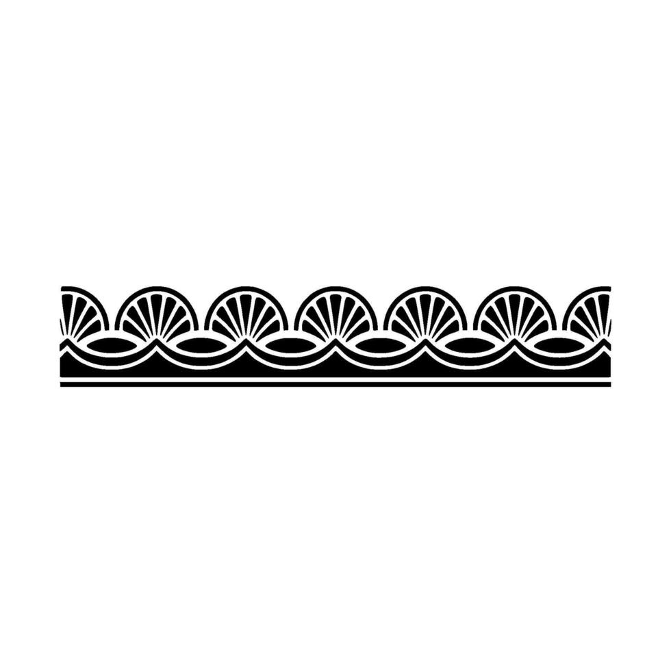 Art Deco Inspired Border in Black on White. vector