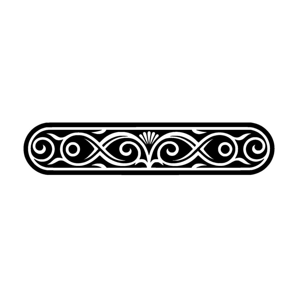 Decorative Black and White Ornamental Border , Elegant and Abstract. vector