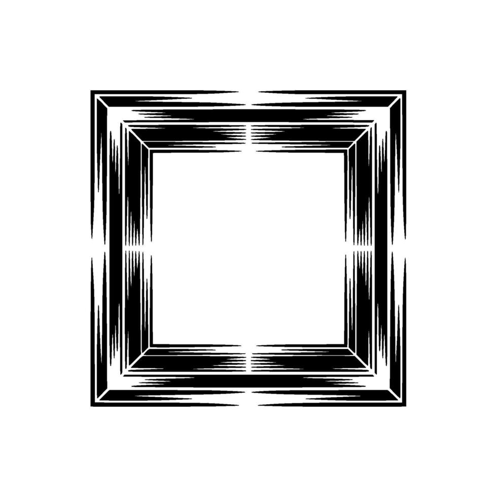 Geometric Black and White Frame, Abstract , Modern. vector