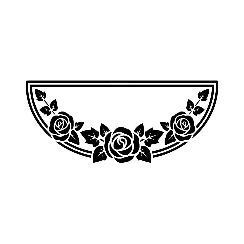 Elegant Rose Garland Element. vector