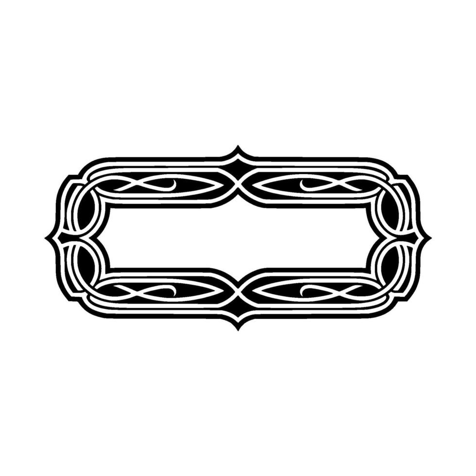 Elegant Ornate Black Frame on Gradiant Background - Vintage. vector