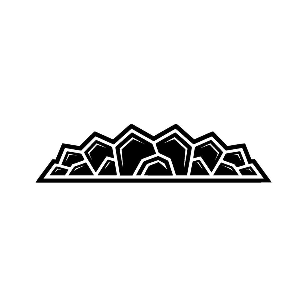 Abstract Mountain Range in Black White, Geometric. vector