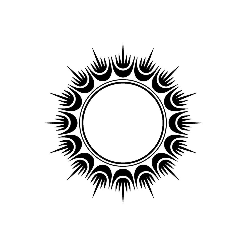 Abstract Sunburst Frame Minimalist , Invitation Decor. vector
