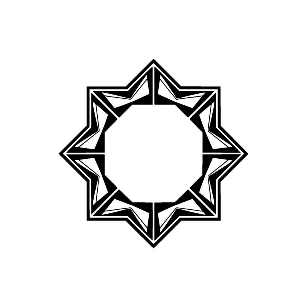 Geometric Starburst , Black and White, Minimalist, Abstract. vector