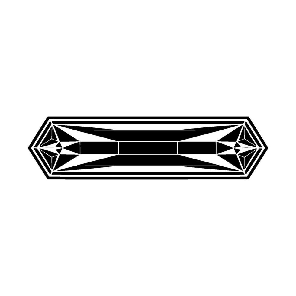 Geometric Diamond Shape on White Minimalist Abstraction. vector