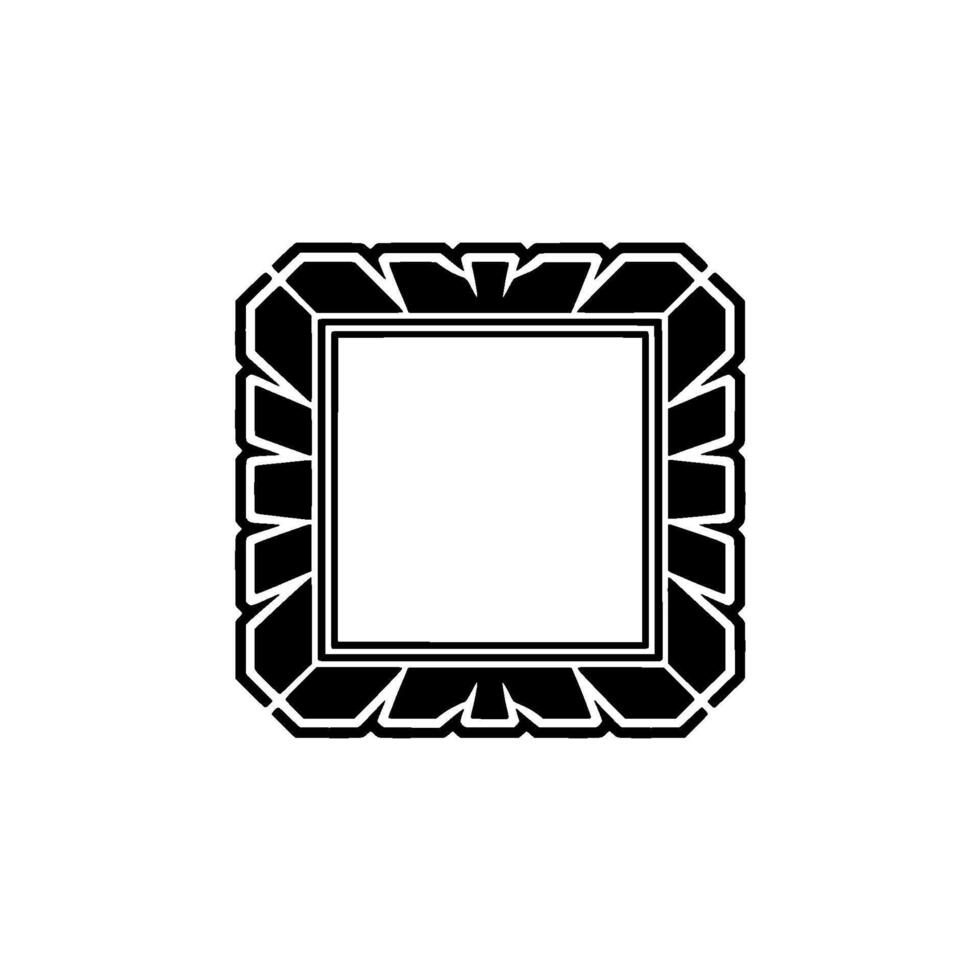 Geometric Decorative Frame, Illustration, Clean , Isolated. vector