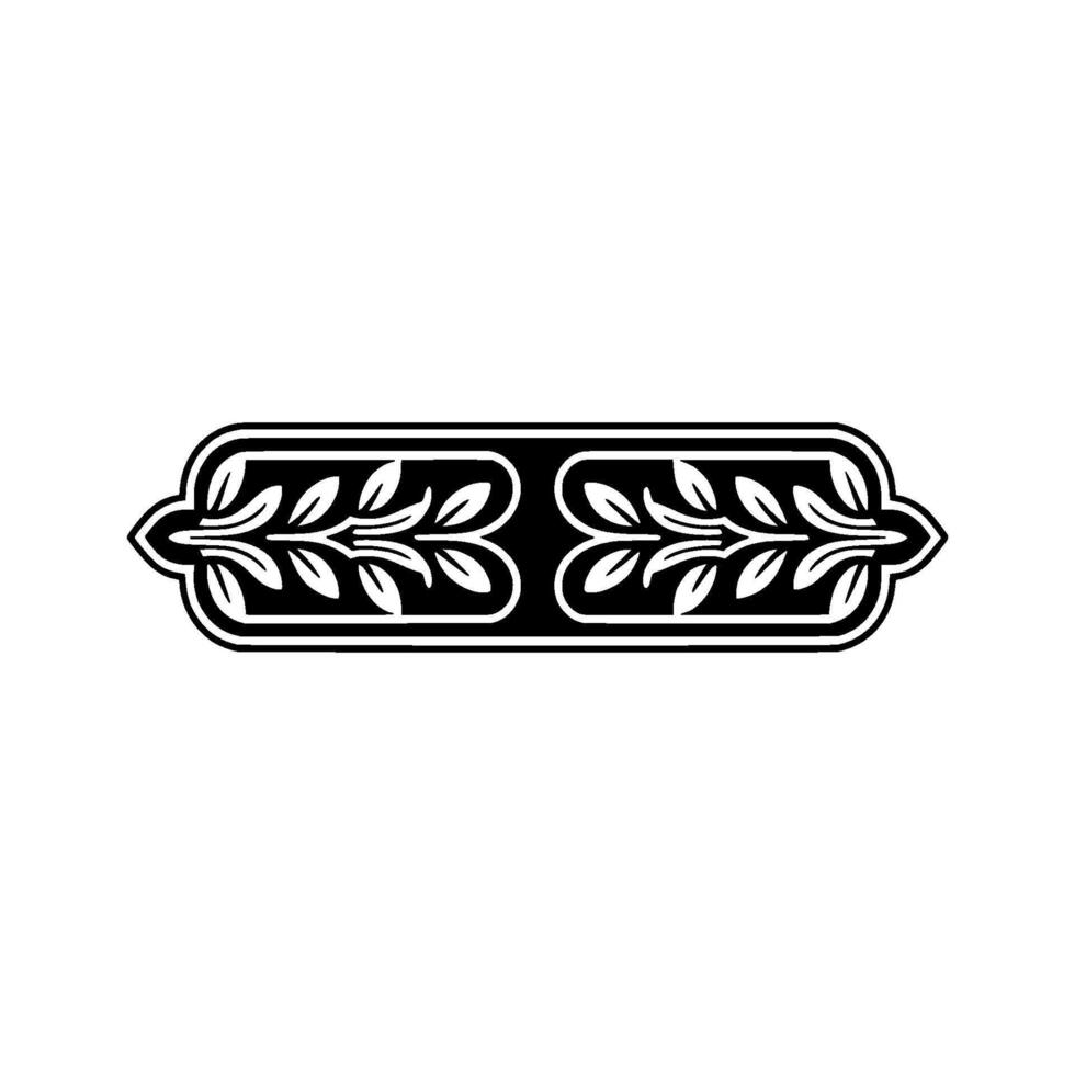 Elegant Botanical Frame in Black and White, Minimalist. vector