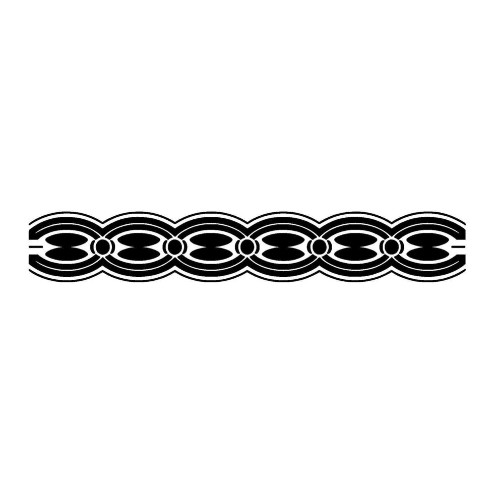 Abstract Geometric Ornament, Black and White Border. vector