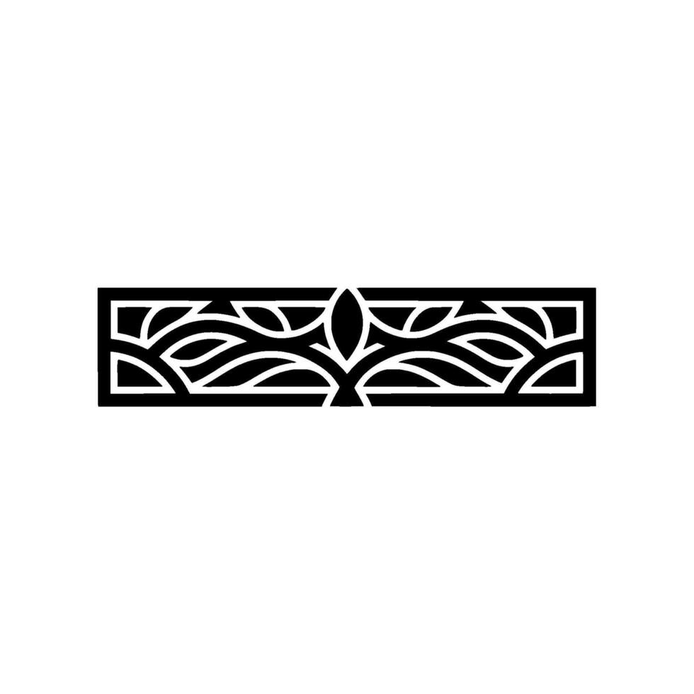 Minimalist Black and White Floral Border , Elegant. vector