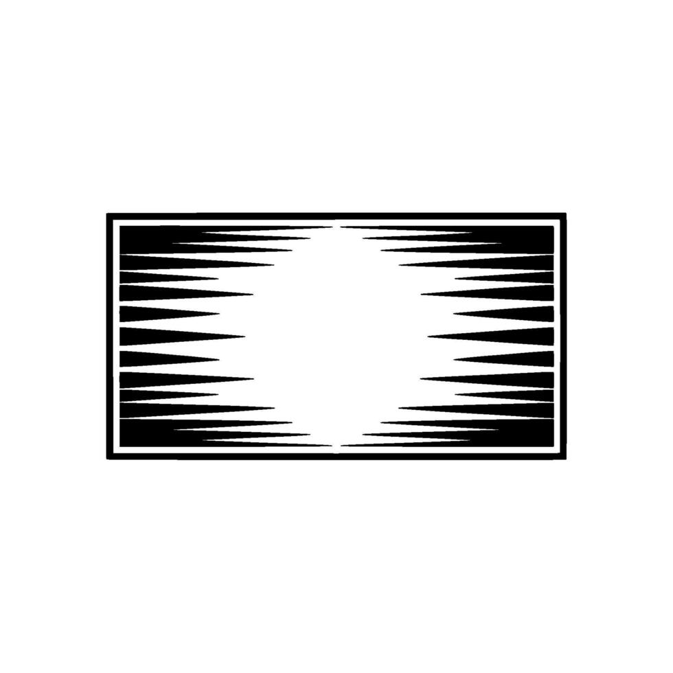 Abstract Black White Geometric Element. vector