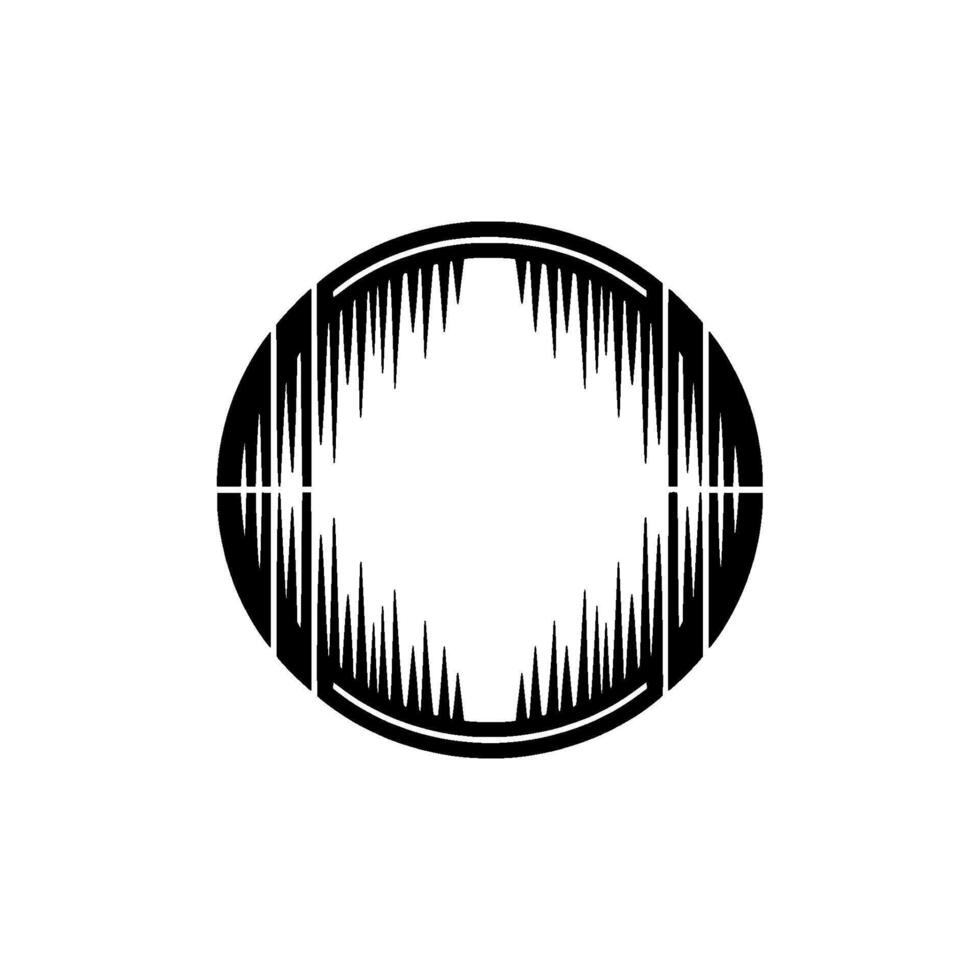 Geometric Black Circle , Abstract Minimalist Aesthetic. vector