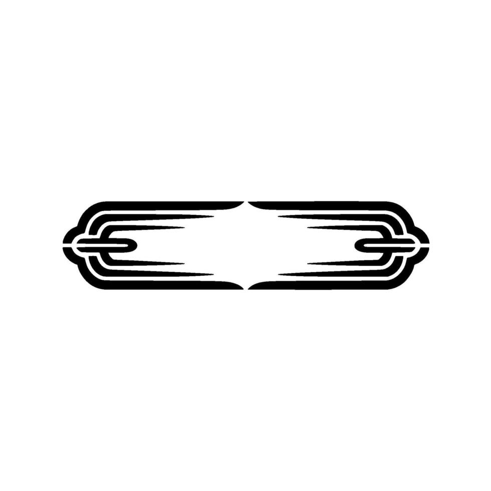 Elegant Retro-Style Label or Badge, Black on White. vector