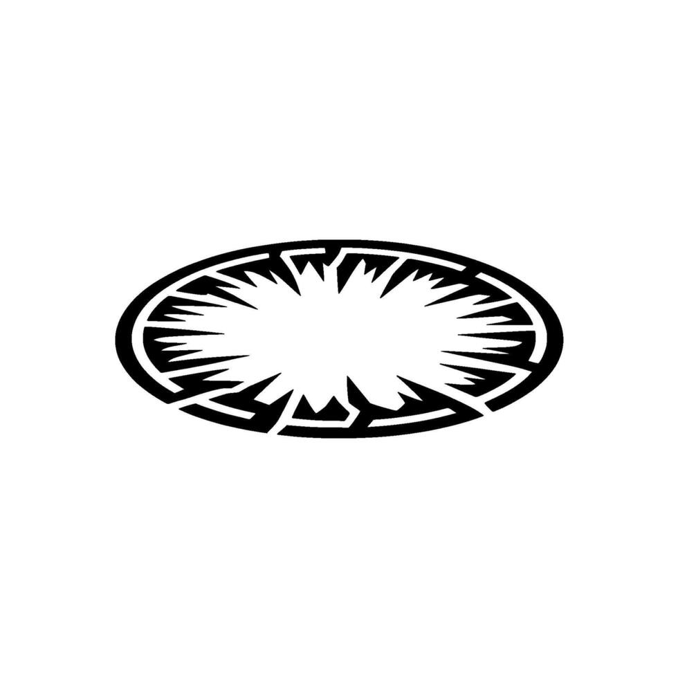 Geometric Burst , Minimalist Black White, Abstract Symbol. vector